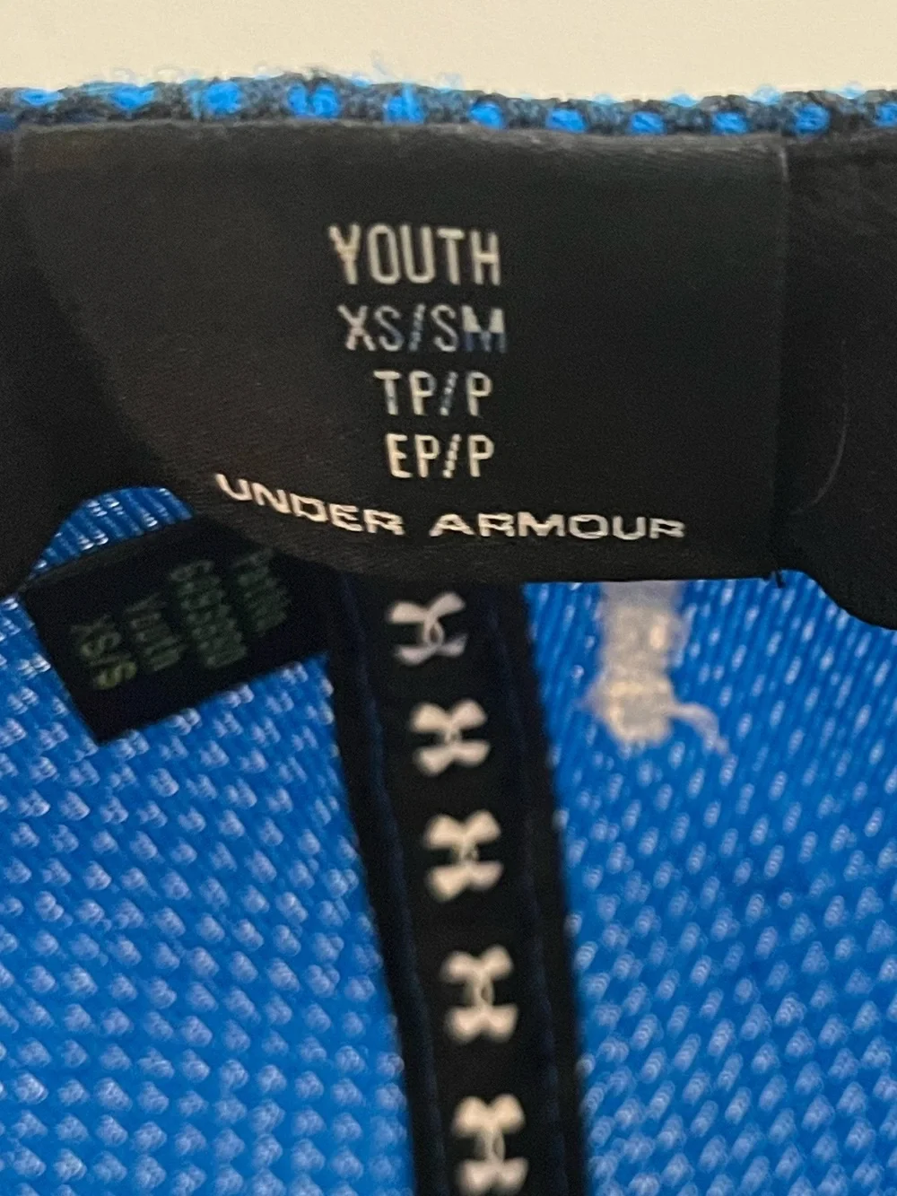 Under Armour Bright Blue and Black Kids' Mesh Back Cap with White Logo